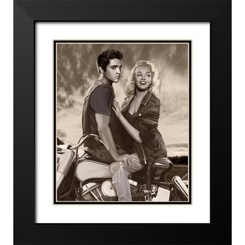 Sunset Ride Black Modern Wood Framed Art Print with Double Matting by Nelson, Josh