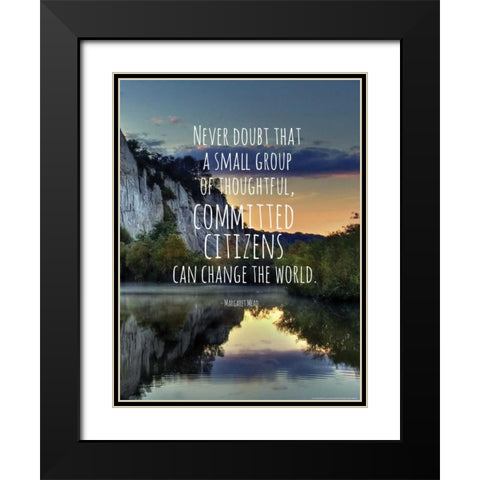 Quote 2 Black Modern Wood Framed Art Print with Double Matting by Nobleworks, Inc.