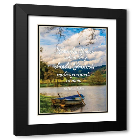 Quote 6 Black Modern Wood Framed Art Print with Double Matting by Nobleworks, Inc.