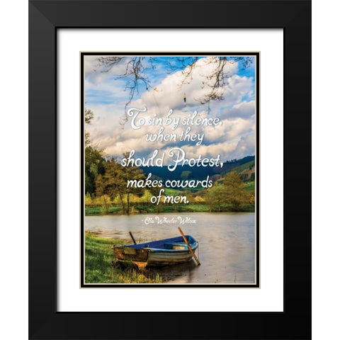 Quote 6 Black Modern Wood Framed Art Print with Double Matting by Nobleworks, Inc.