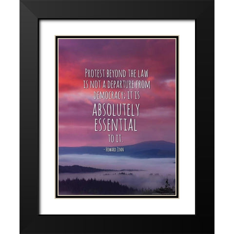 Quote 7 Black Modern Wood Framed Art Print with Double Matting by Nobleworks, Inc.