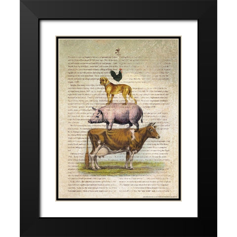 Farm Stand A1 Black Modern Wood Framed Art Print with Double Matting by Nobleworks, Inc.