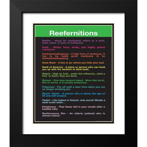 Reefernitions Black Modern Wood Framed Art Print with Double Matting by Nobleworks, Inc.