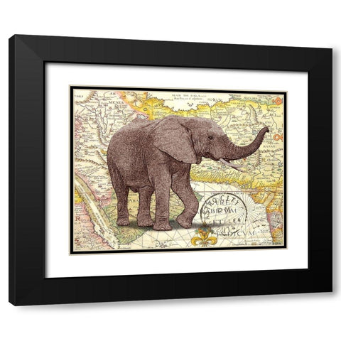 Trunk 1 Black Modern Wood Framed Art Print with Double Matting by Nobleworks, Inc.
