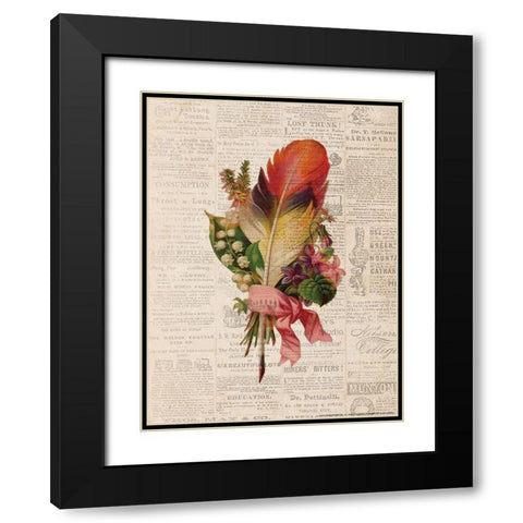 Flower 2 Black Modern Wood Framed Art Print with Double Matting by Nobleworks, Inc.
