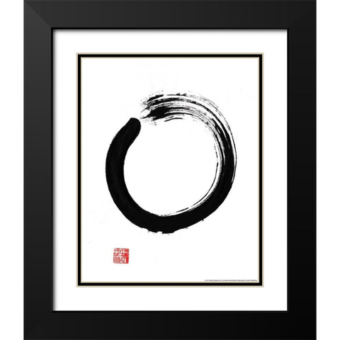 Zen 3 Black Modern Wood Framed Art Print with Double Matting by Nobleworks, Inc.