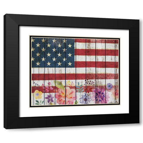 Flag 2 Black Modern Wood Framed Art Print with Double Matting by Nobleworks, Inc.