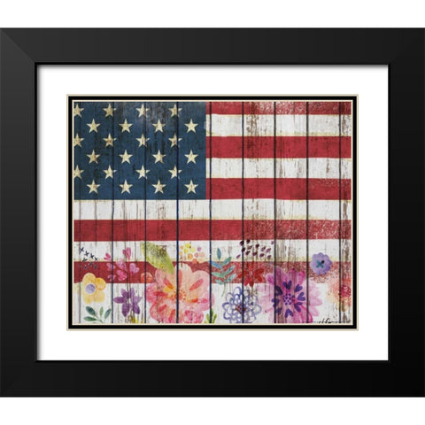 Flag 2 Black Modern Wood Framed Art Print with Double Matting by Nobleworks, Inc.