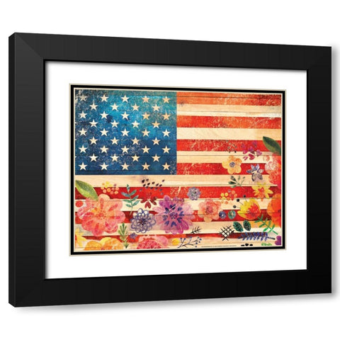 Flag 5 Black Modern Wood Framed Art Print with Double Matting by Nobleworks, Inc.