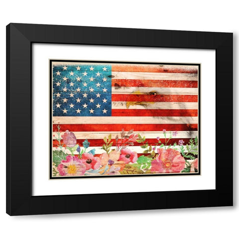 Flag 6 Black Modern Wood Framed Art Print with Double Matting by Nobleworks, Inc.