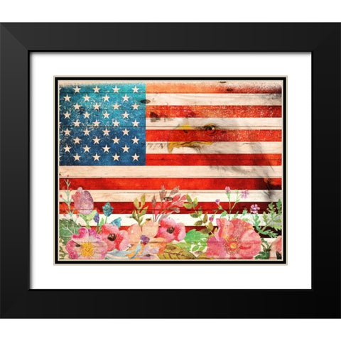 Flag 6 Black Modern Wood Framed Art Print with Double Matting by Nobleworks, Inc.