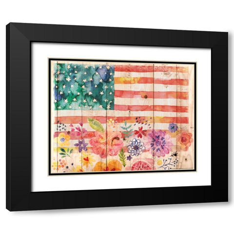 Flag 8 Black Modern Wood Framed Art Print with Double Matting by Nobleworks, Inc.