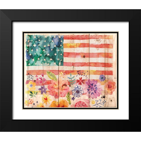 Flag 8 Black Modern Wood Framed Art Print with Double Matting by Nobleworks, Inc.