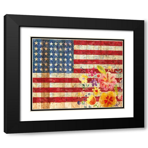 Flag 10 Black Modern Wood Framed Art Print with Double Matting by Nobleworks, Inc.