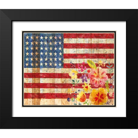 Flag 10 Black Modern Wood Framed Art Print with Double Matting by Nobleworks, Inc.