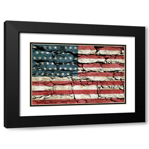 Flag 16 Black Modern Wood Framed Art Print with Double Matting by Nobleworks, Inc.