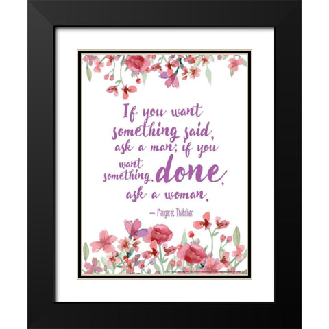 Inspired 1  Black Modern Wood Framed Art Print with Double Matting by Nobleworks, Inc.