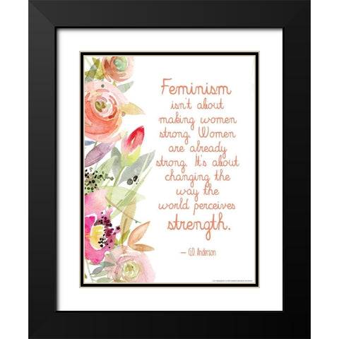 Inspired 3 Black Modern Wood Framed Art Print with Double Matting by Nobleworks, Inc.