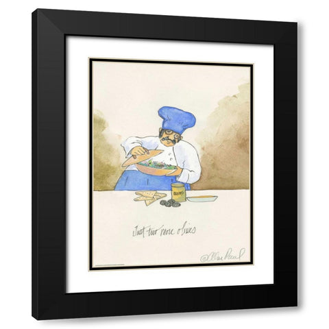 Two More Olives Black Modern Wood Framed Art Print with Double Matting by Paul, Alan