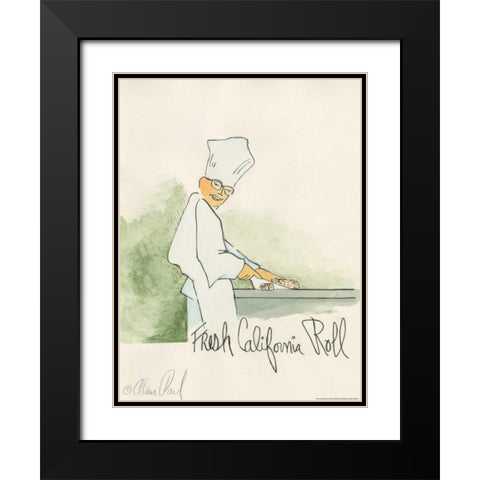 California Roll Black Modern Wood Framed Art Print with Double Matting by Paul, Alan