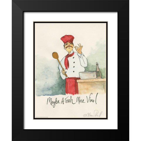 More Vino Black Modern Wood Framed Art Print with Double Matting by Paul, Alan