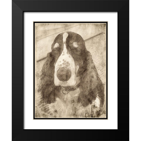 Dexter Black Modern Wood Framed Art Print with Double Matting by Segal, Alan