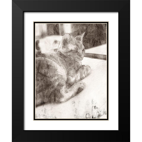 Warming Up Black Modern Wood Framed Art Print with Double Matting by Segal, Alan