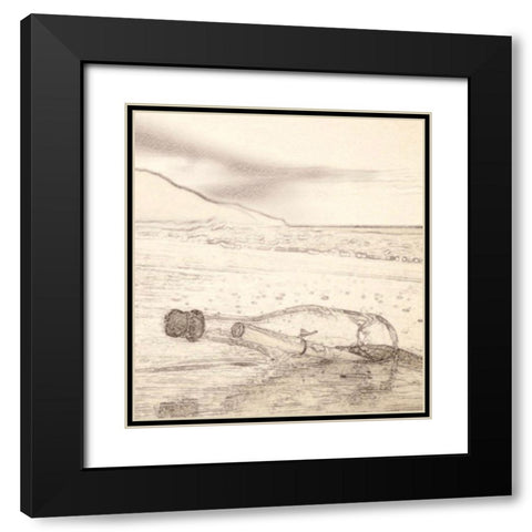 The Message Black Modern Wood Framed Art Print with Double Matting by Segal, Alan