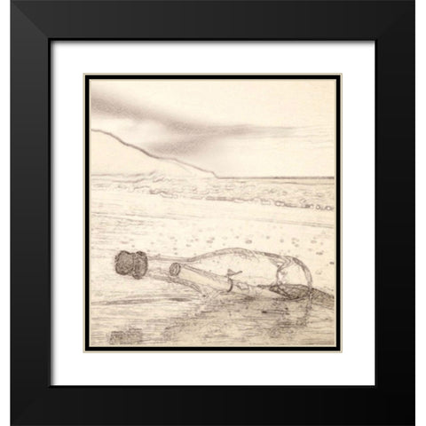 The Message Black Modern Wood Framed Art Print with Double Matting by Segal, Alan