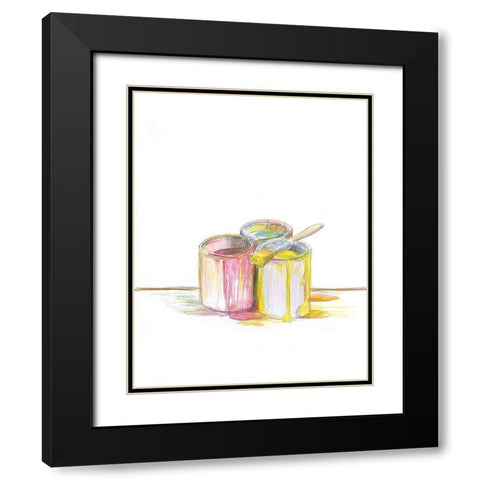 More Paint Black Modern Wood Framed Art Print with Double Matting by Segal, Alan