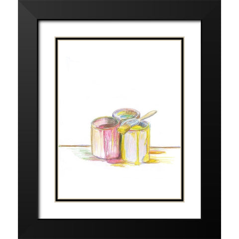 More Paint Black Modern Wood Framed Art Print with Double Matting by Segal, Alan