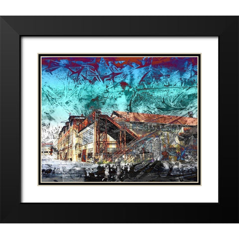 Warehouse Black Modern Wood Framed Art Print with Double Matting by Khilnani, Rajiv