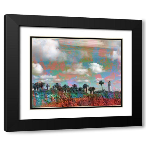 Light House Black Modern Wood Framed Art Print with Double Matting by Khilnani, Rajiv