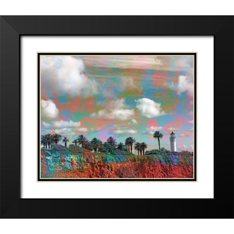 Light House Black Modern Wood Framed Art Print with Double Matting by Khilnani, Rajiv