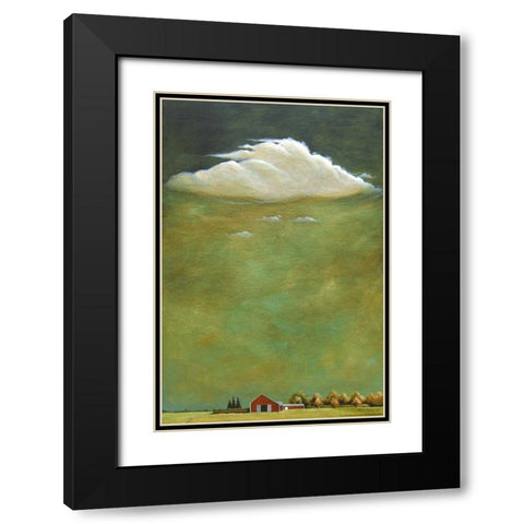 Bridgehampton Black Modern Wood Framed Art Print with Double Matting by Romm, Steven
