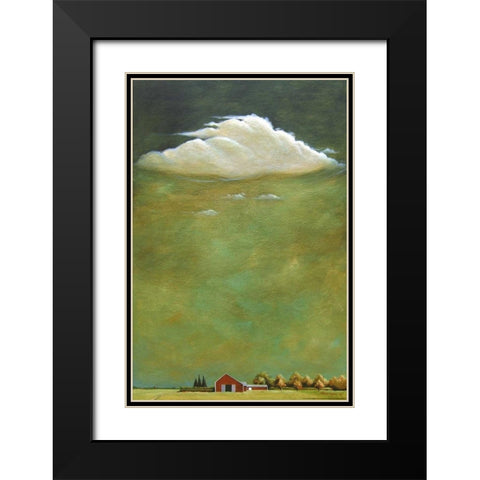 Bridgehampton Black Modern Wood Framed Art Print with Double Matting by Romm, Steven