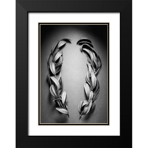 Brackets Black Modern Wood Framed Art Print with Double Matting by Rosenthal, Barry