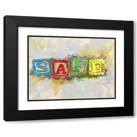 Safe Black Modern Wood Framed Art Print with Double Matting by Segal, Alan