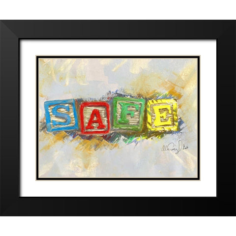 Safe Black Modern Wood Framed Art Print with Double Matting by Segal, Alan