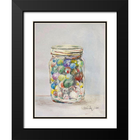 Marble Jar Black Modern Wood Framed Art Print with Double Matting by Segal, Alan