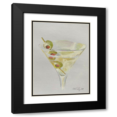 Olives Black Modern Wood Framed Art Print with Double Matting by Segal, Alan