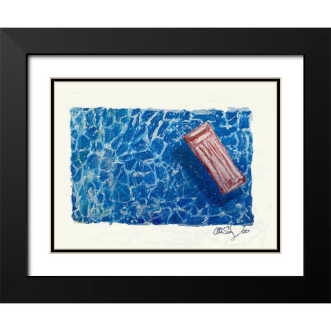 Red Raft Black Modern Wood Framed Art Print with Double Matting by Segal, Alan