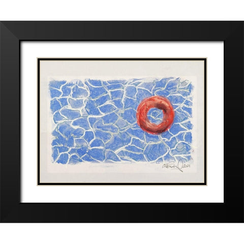 Red Raft #2 Black Modern Wood Framed Art Print with Double Matting by Segal, Alan