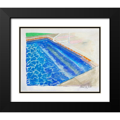 Shallow End Black Modern Wood Framed Art Print with Double Matting by Segal, Alan