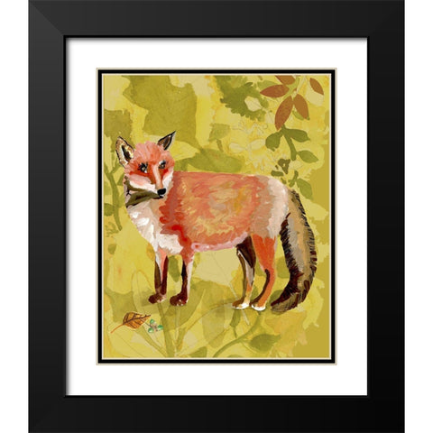 Foxy Black Modern Wood Framed Art Print with Double Matting by Sokal, Patti
