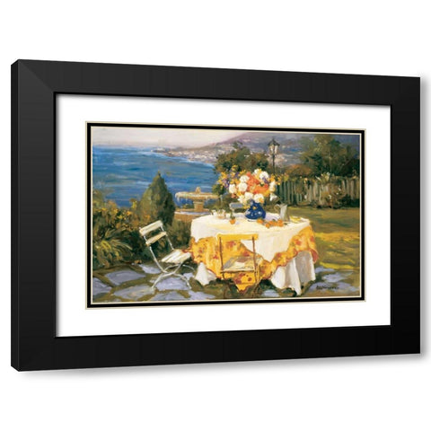 Morning Light Black Modern Wood Framed Art Print with Double Matting by Stevens, Allayn