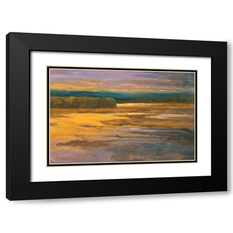 Peaceful 2 Black Modern Wood Framed Art Print with Double Matting by Stevens, Allayn
