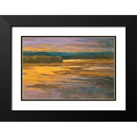 Peaceful 2 Black Modern Wood Framed Art Print with Double Matting by Stevens, Allayn
