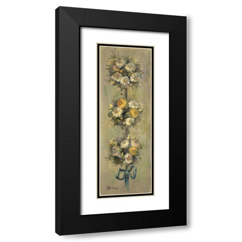 Topiary Bouquet 1 Black Modern Wood Framed Art Print with Double Matting by Stevens, Allayn