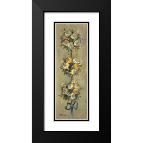 Topiary Bouquet 1 Black Modern Wood Framed Art Print with Double Matting by Stevens, Allayn